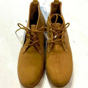 NWT DREXLITE WO SIZE 8.5 TAN LACEUP ANKLE BOOTS NO SCUFFS CLEAN